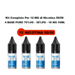 12 mg 50/50 - Kit Completo Per 12 MG di Nicotina 50/50 - 4 BASE 70/30 18MG 10 ML