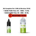3 mg 70/30 - Kit Completo Per 3 MG di Nicotina 70/30 - 1 BASE FULL VG 10 ML 18MG - 1 BASE FULL VG 30 ML 0MG