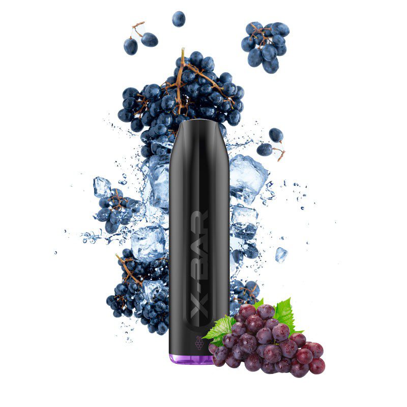 x-bar-pro-ice-grape-850mah-sigaretta-usa-e-getta-1500-puff X BAR PRO 1500 DISPOSABLE ICE GRAPE 0 MG/ML - immagine 1