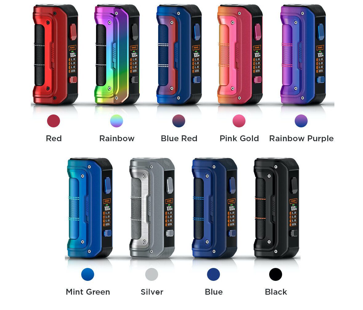 Aegis-Max2-1920-1080-with-color-name-3 AEGIS MAX 2 (MAX100) BOX 100W - GEEK VAPE - immagine 1